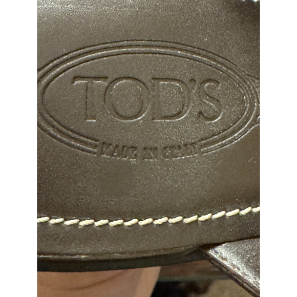 Tod's Pellame Brushed Sandals MRSP in box $975 - Picture 4 of 10